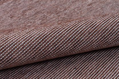 Modern Brown Stripe Rug: Washable Plain Cotton, Anti-Allergic carpet