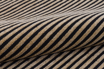 Modern Striped Rug, Yellow Home Decor, Washable Cotton Carpet