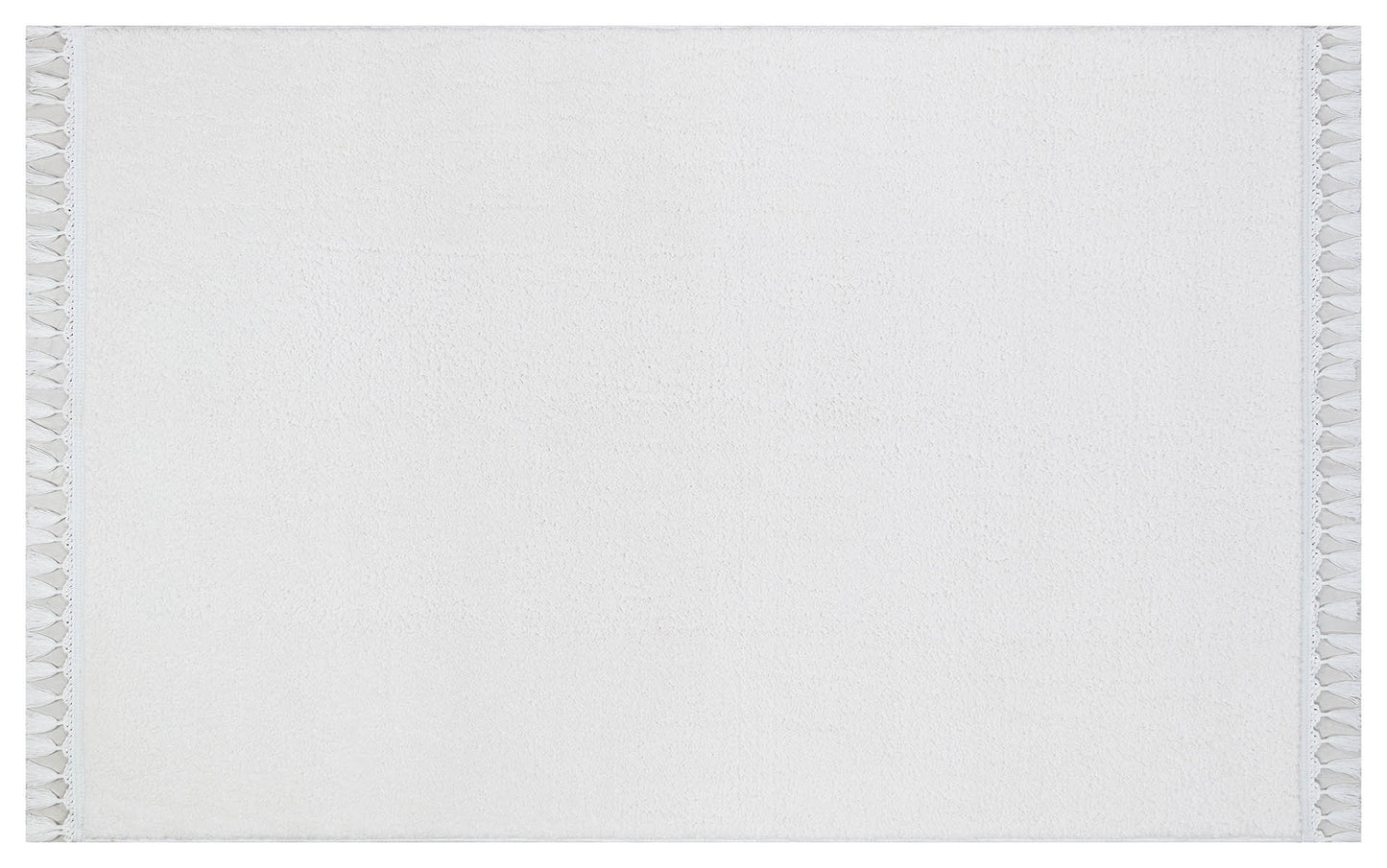 Fluffy White Cotton Rug: Modern Shag Carpet