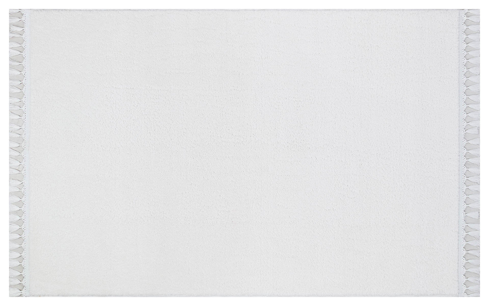 Fluffy White Cotton Rug: Modern Shag Carpet