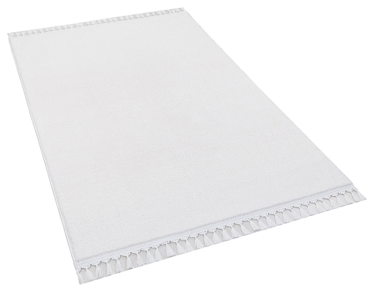Fluffy White Cotton Rug: Modern Shag Carpet