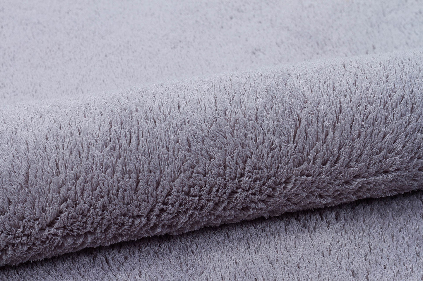 Fluffy Gray Rug: Modern Plain minimalist Washable Cotton Carpet