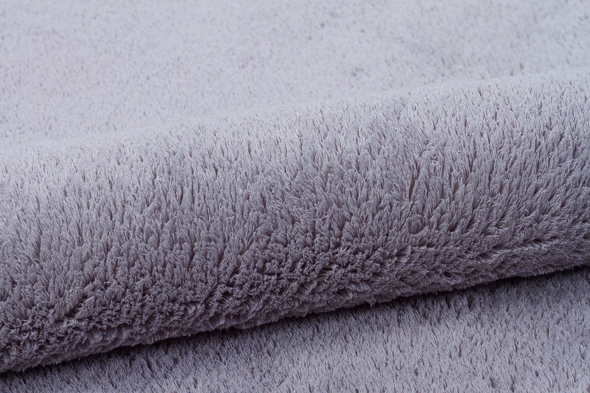 Fluffy Gray Rug: Modern Plain minimalist Washable Cotton Carpet