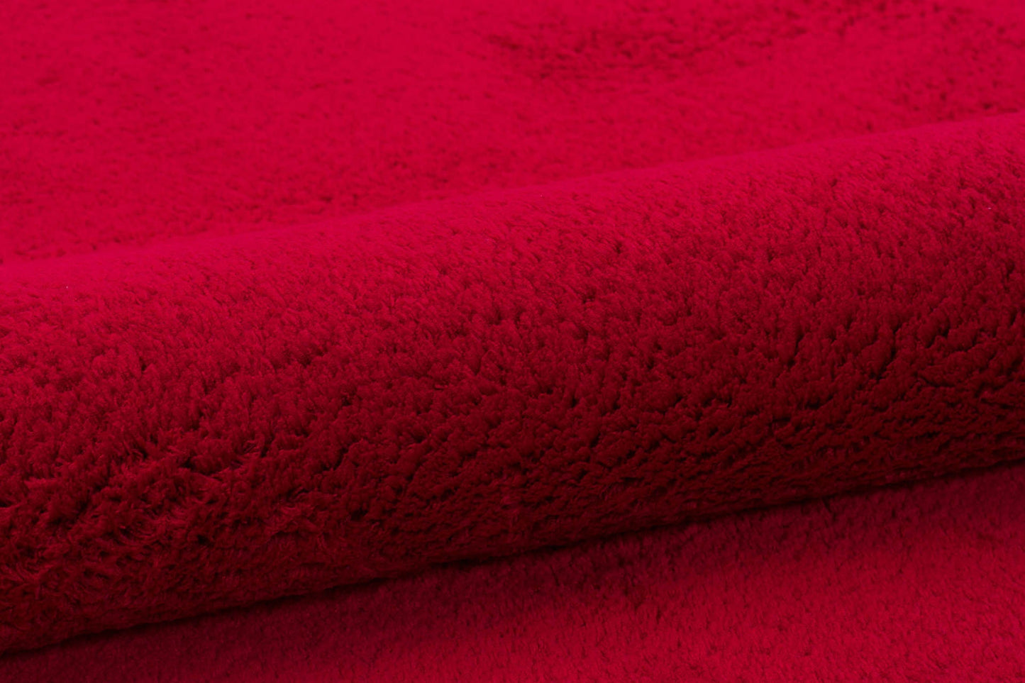 Red Fluffy Rug: Modern Fluffy Carpet with Tassels, Washable