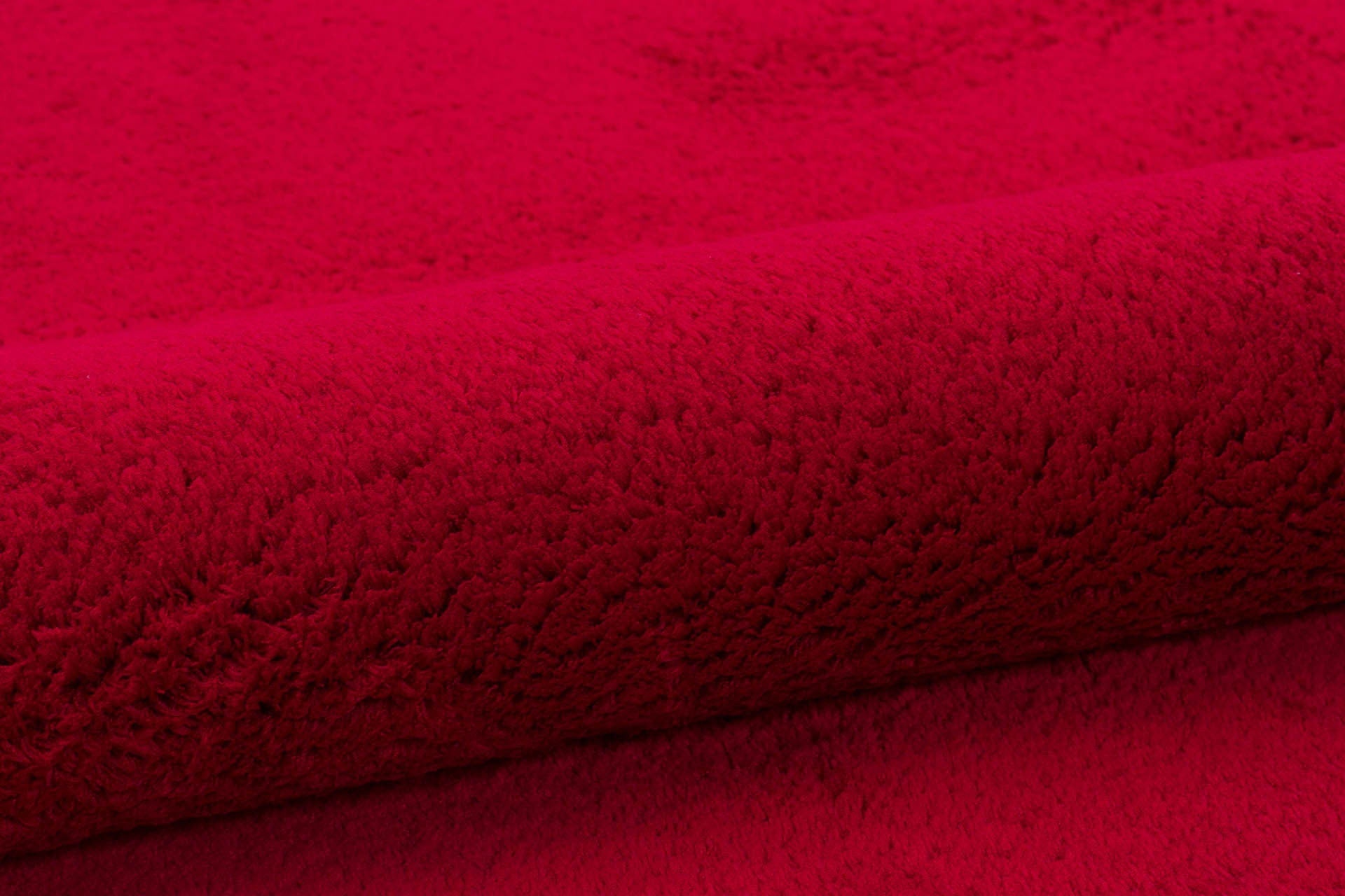 Red Fluffy Rug: Modern Fluffy Carpet with Tassels, Washable