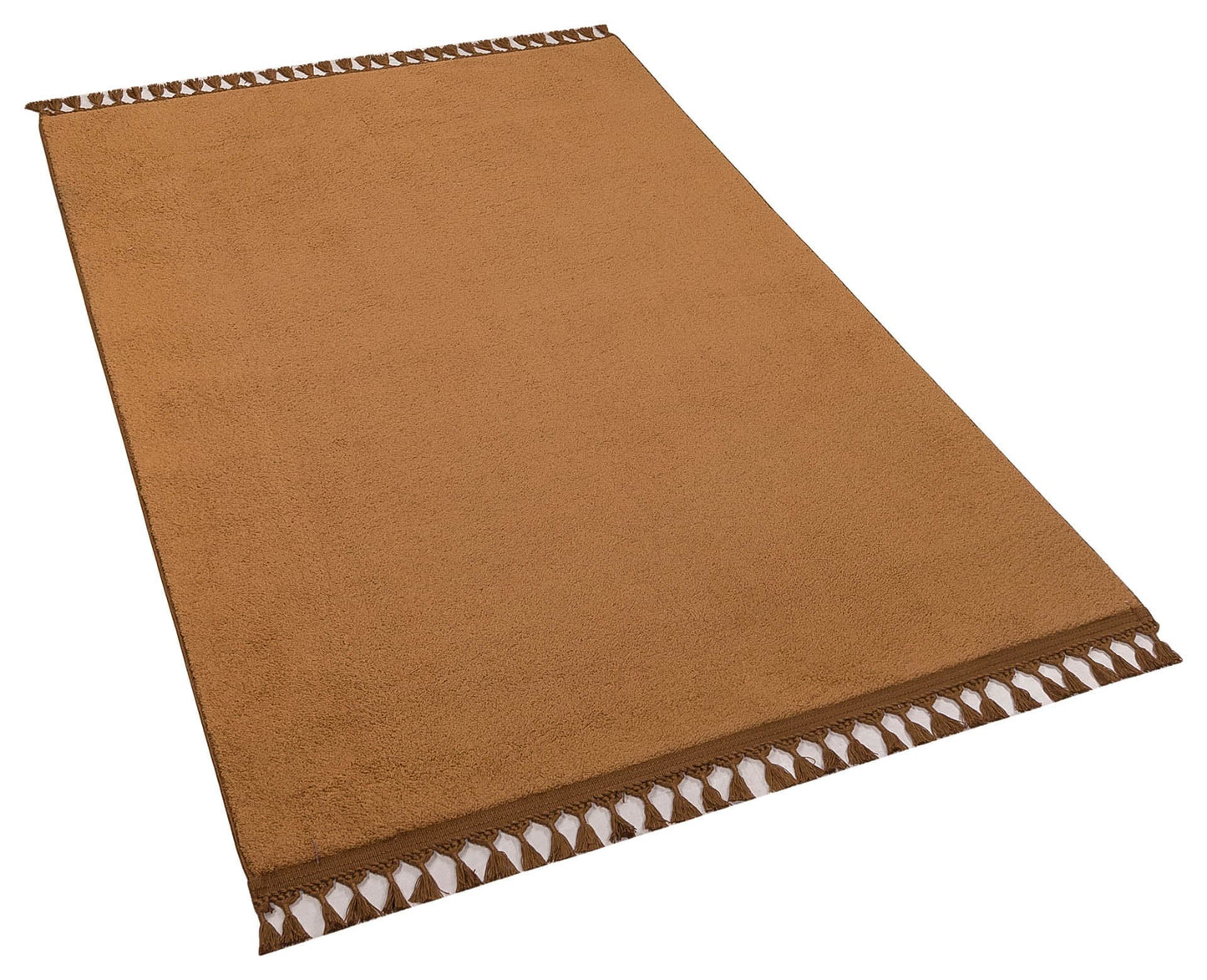 Fluffy Brown Rug: Modern Cotton Decorative Carpet