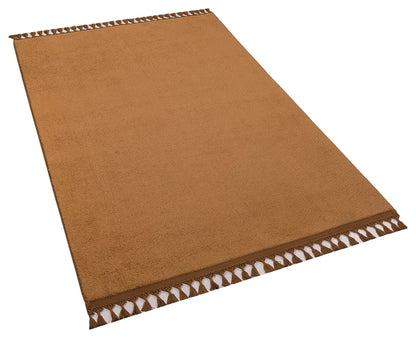 Fluffy Brown Rug: Modern Cotton Decorative Carpet