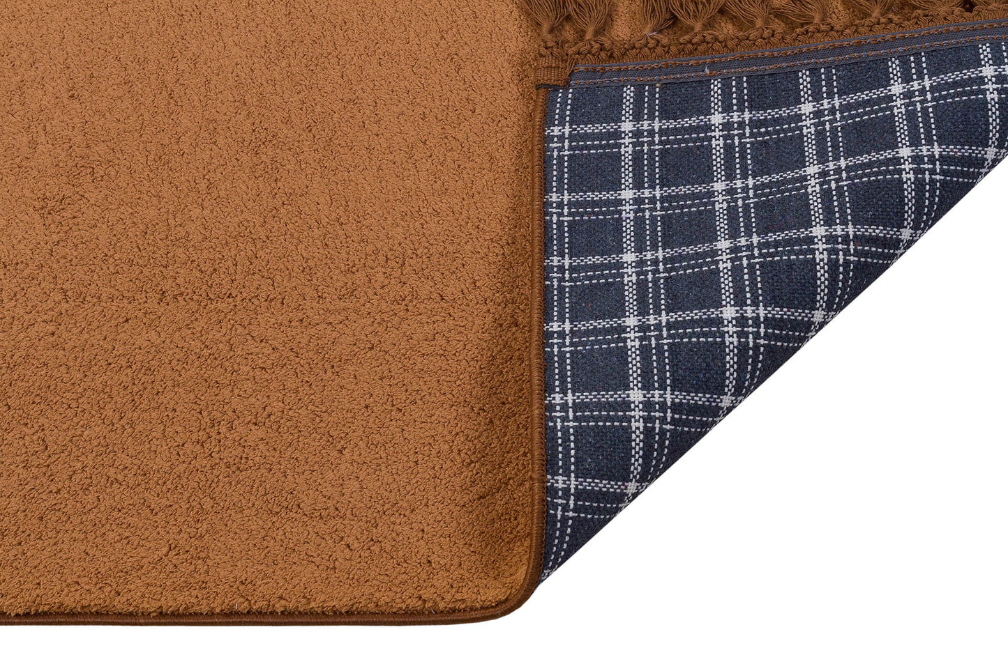 Fluffy Brown Rug: Modern Cotton Decorative Carpet