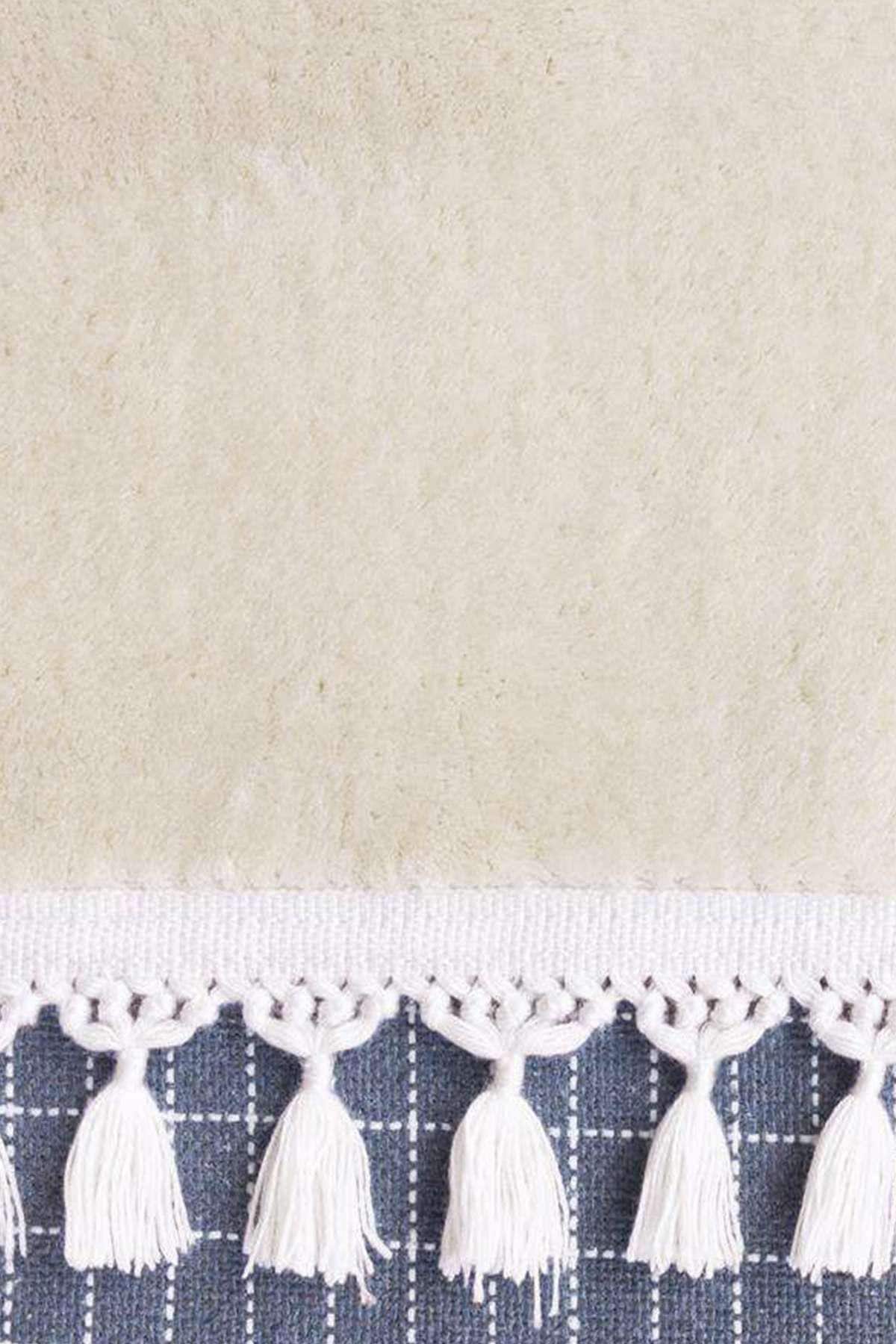 Fluffy Cream Rug: Washable Cotton Nursery Carpet