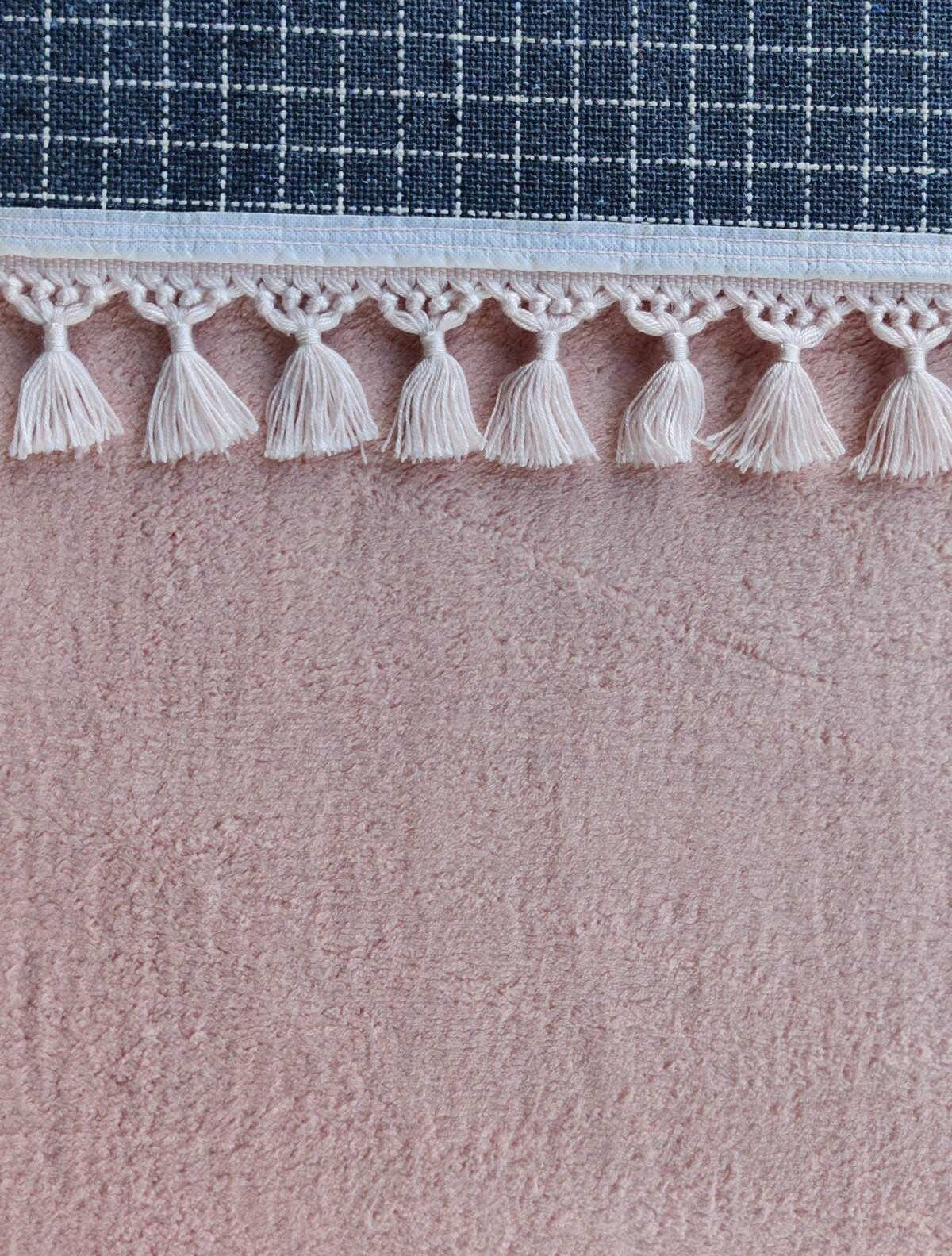 Fluffy Pink Rug: Modern Cotton Washable Carpet