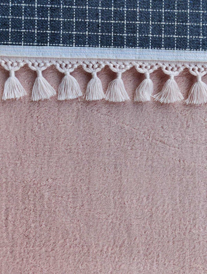 Fluffy Pink Rug: Modern Cotton Washable Carpet