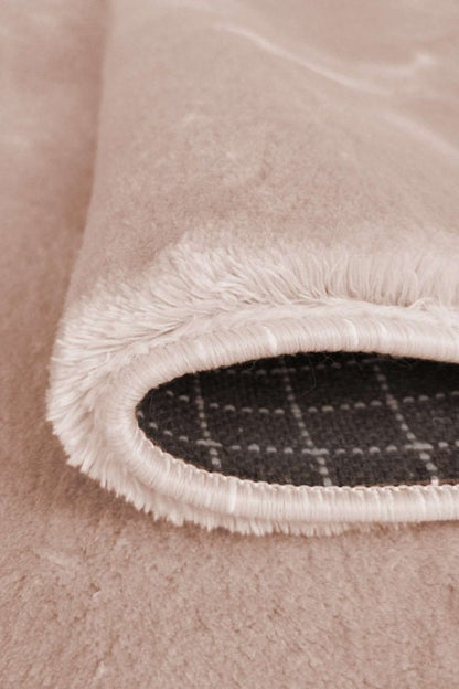 Fluffy Pink Rug: Modern Cotton Washable Carpet