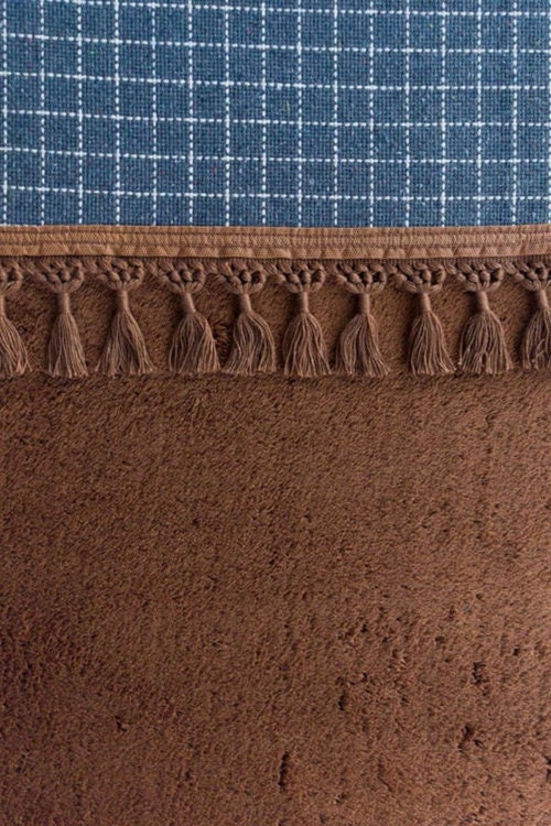 Fluffy Brown Rug: Modern Cotton Decorative Carpet