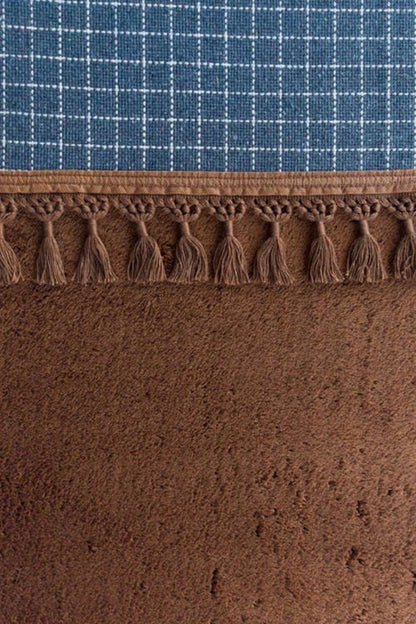 Fluffy Brown Rug: Modern Cotton Decorative Carpet