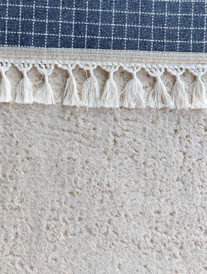 Fluffy White Cotton Rug: Modern Shag Carpet