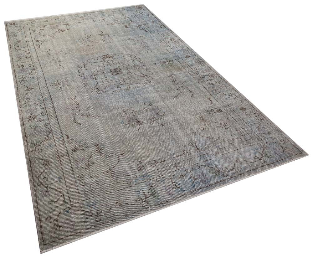 Vintage Turkish Wool Rug (5'7x9'6 ft): Handmade Anatolian Persian Design