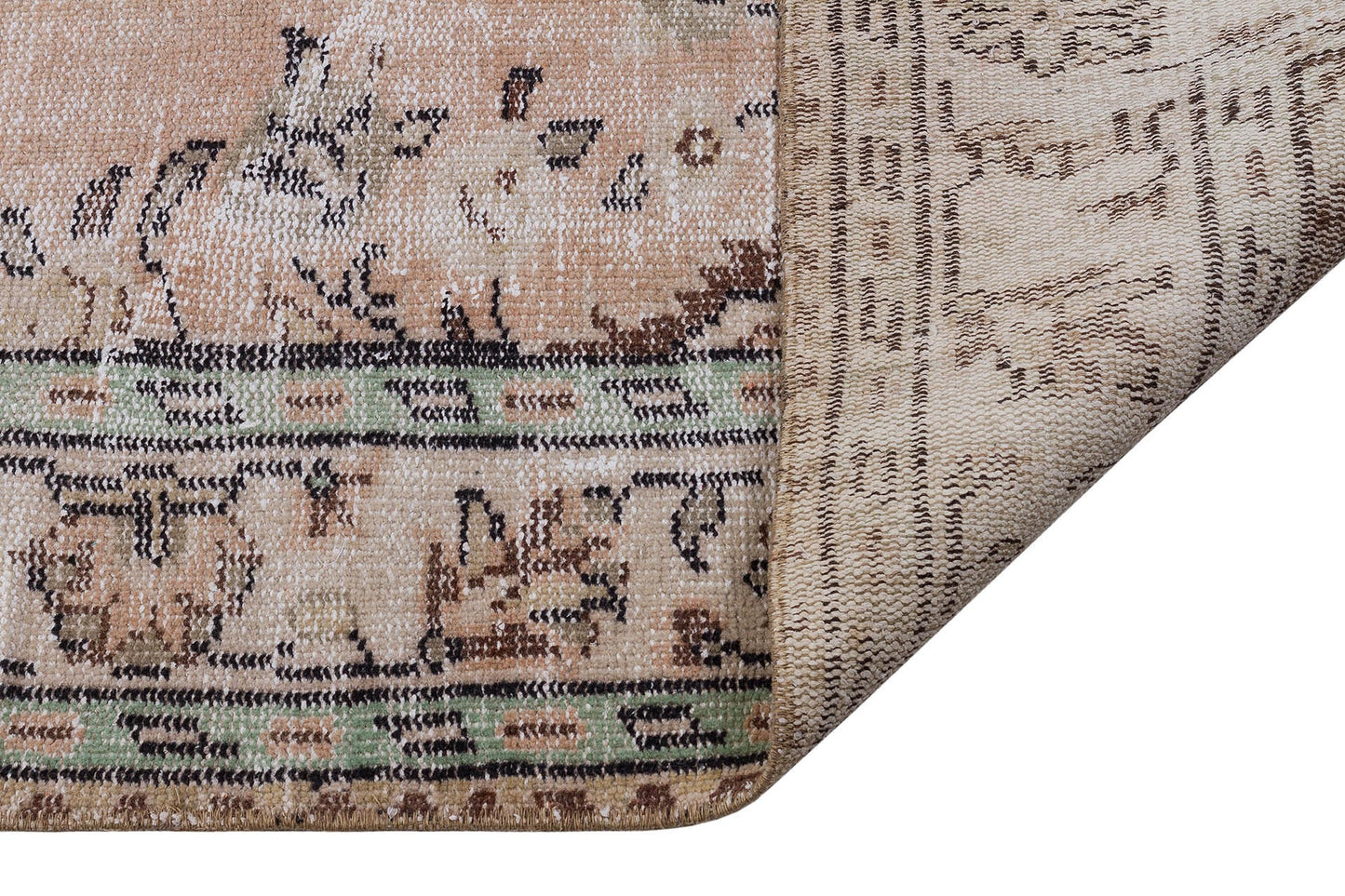 Vintage Anatolian Wool Rug (6'1" x 10' ft): Bohemian Eclectic Style