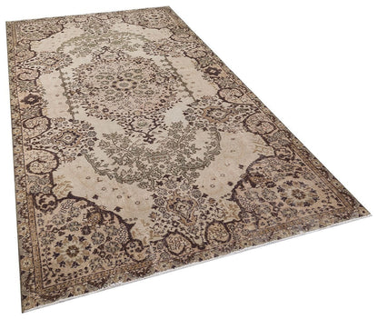Vintage Turkish Wool Rug: 5'5''x10'2'' Anatolian Bohemian Area Rug