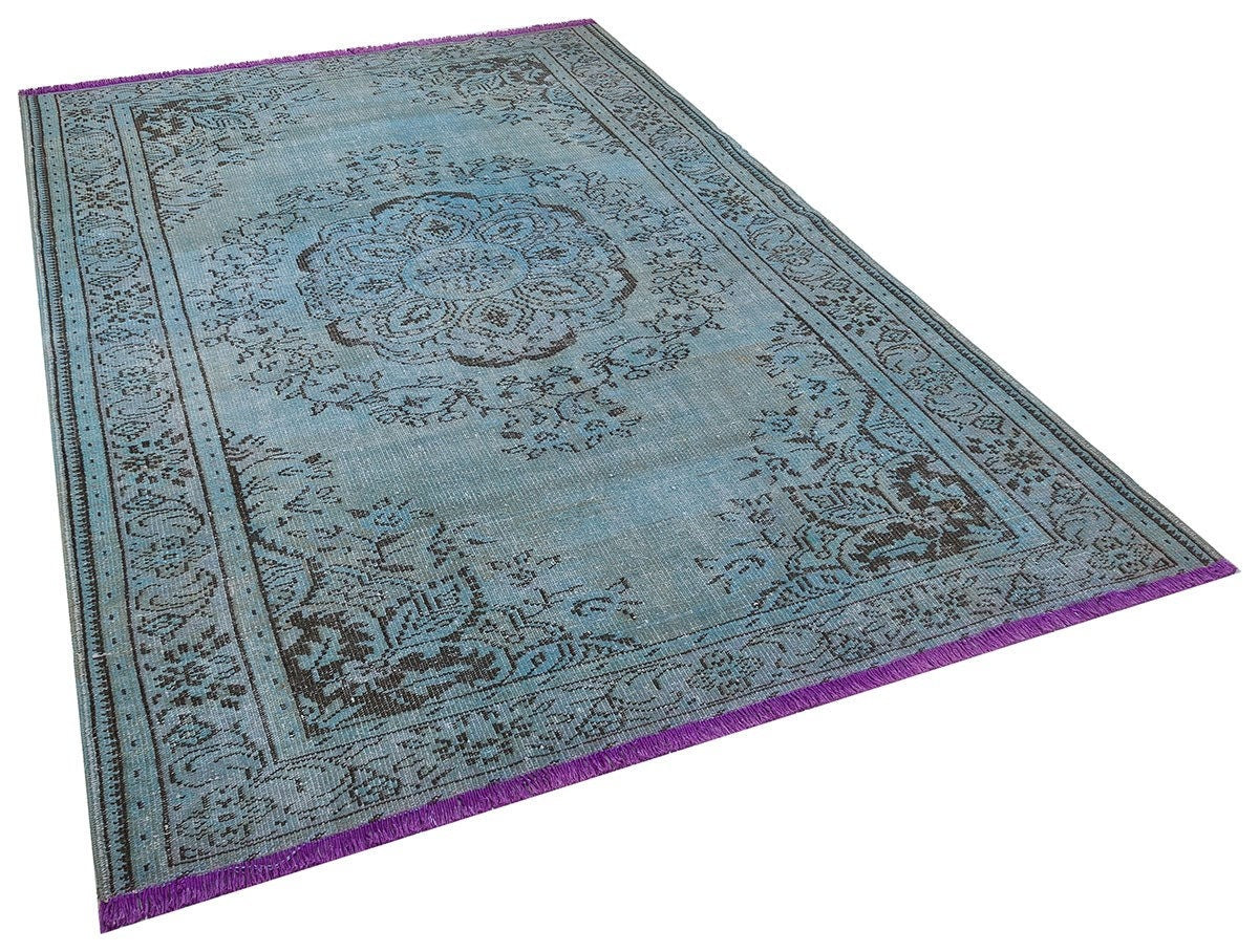 Vintage Turkish Wool Rug (6'x9'7") - Anatolian Persian Design