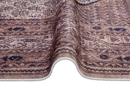 Beige Turkish Rug: Classic Medallion Anatolian Carpet