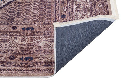 Beige Turkish Rug: Classic Medallion Anatolian Carpet
