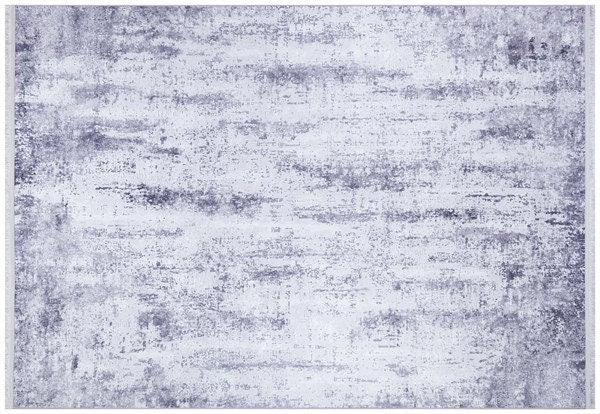 Modern Geometric Area Rug, Gray White Living Room Carpet, Washable Neutral Textured Mat