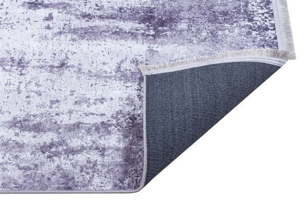 Modern Geometric Area Rug, Gray White Living Room Carpet, Washable Neutral Textured Mat