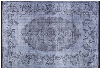 Gray Vintage Classic Medallion Rug: Washable Bohemian carpet