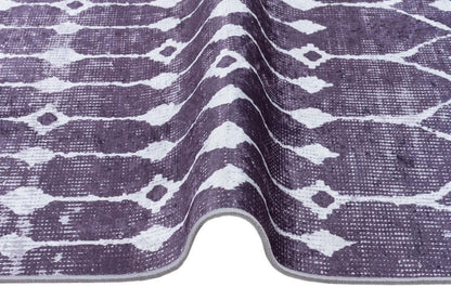 Purple Geometric Tribal Moroccan Style Rug, Scandinavian Living Room Carpet
