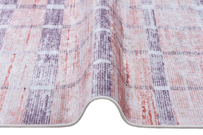 Geometric Beige Rug: Modern Turkish Style, Washable Carpet