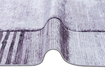 Modern Geometric Abstract Area Rug, Washable Beige Gray Carpet