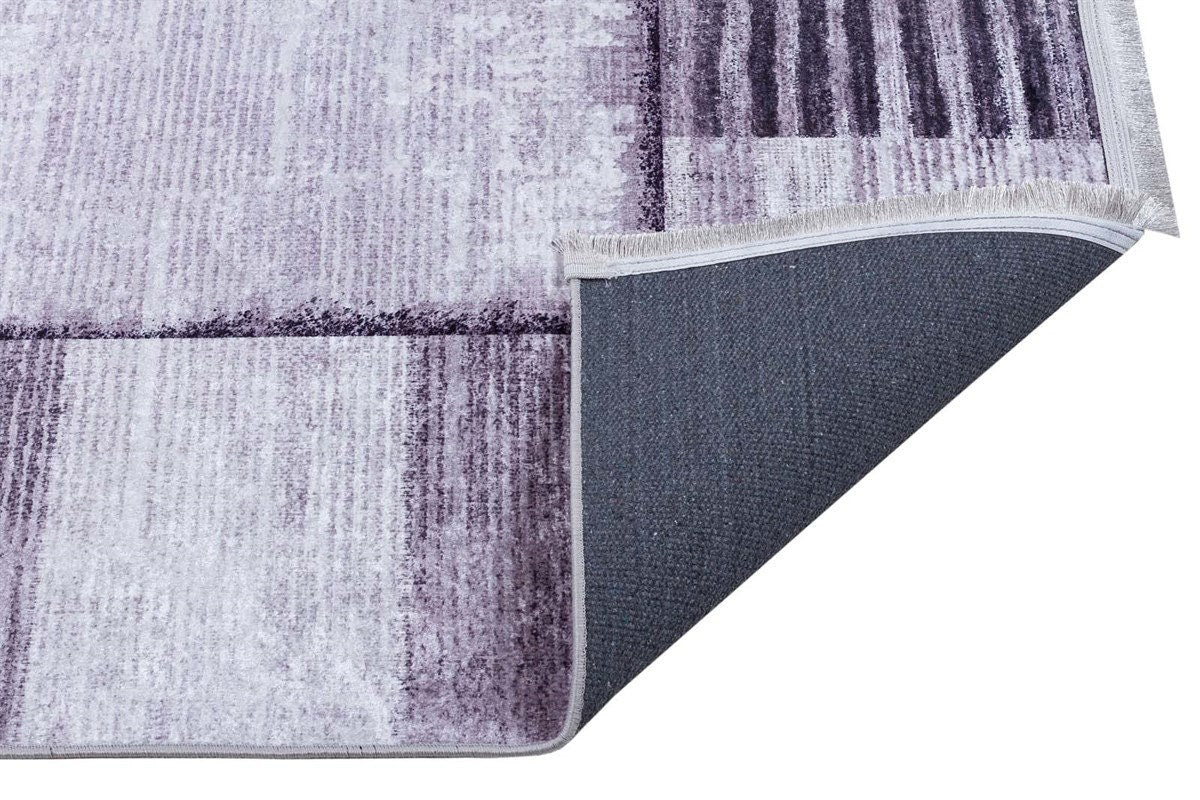 Modern Geometric Abstract Area Rug, Washable Beige Gray Carpet