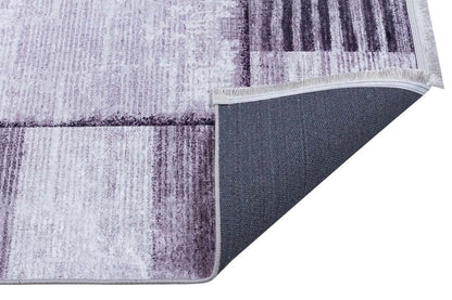 Modern Geometric Abstract Area Rug, Washable Beige Gray Carpet