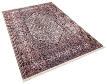 Beige Turkish Rug: Classic Medallion Anatolian Carpet