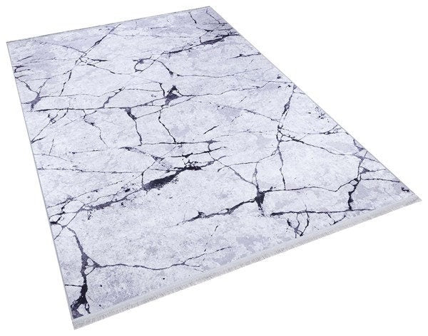 Modern Marble Area Rug – Abstract Stone Pattern, Washable Living Room Carpet
