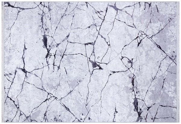 Modern Marble Area Rug – Abstract Stone Pattern, Washable Living Room Carpet