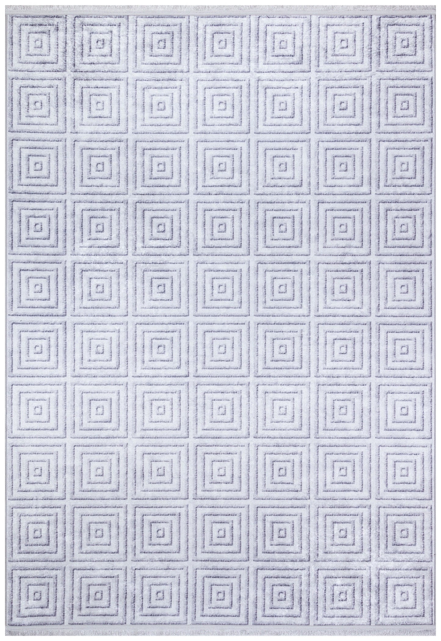Washable Geometric Squares Area Rug, Modern Minimalist Low Pile Carpet
