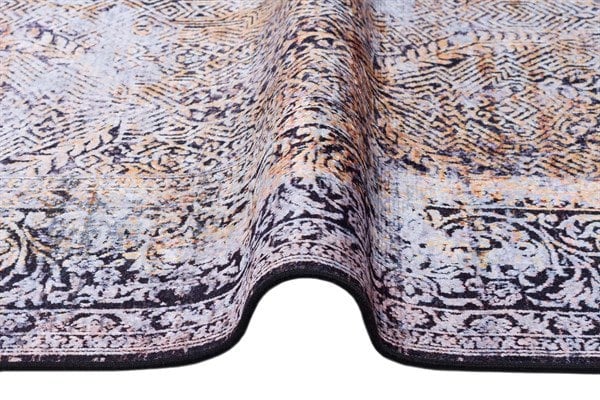 Distressed Persian Style Area Rug, Machine Washable Neutral Living Room Carpet