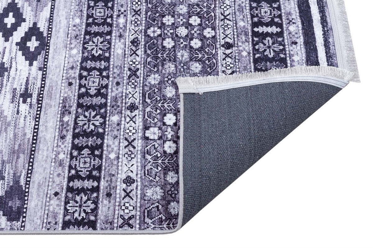 Washable Boho Tribal Rug – Distressed Kilim Style Living Room Carpet