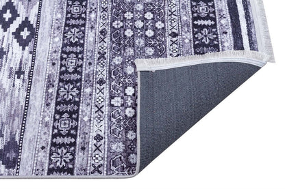 Washable Boho Tribal Rug – Distressed Kilim Style Living Room Carpet