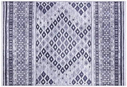 Washable Boho Tribal Rug – Distressed Kilim Style Living Room Carpet