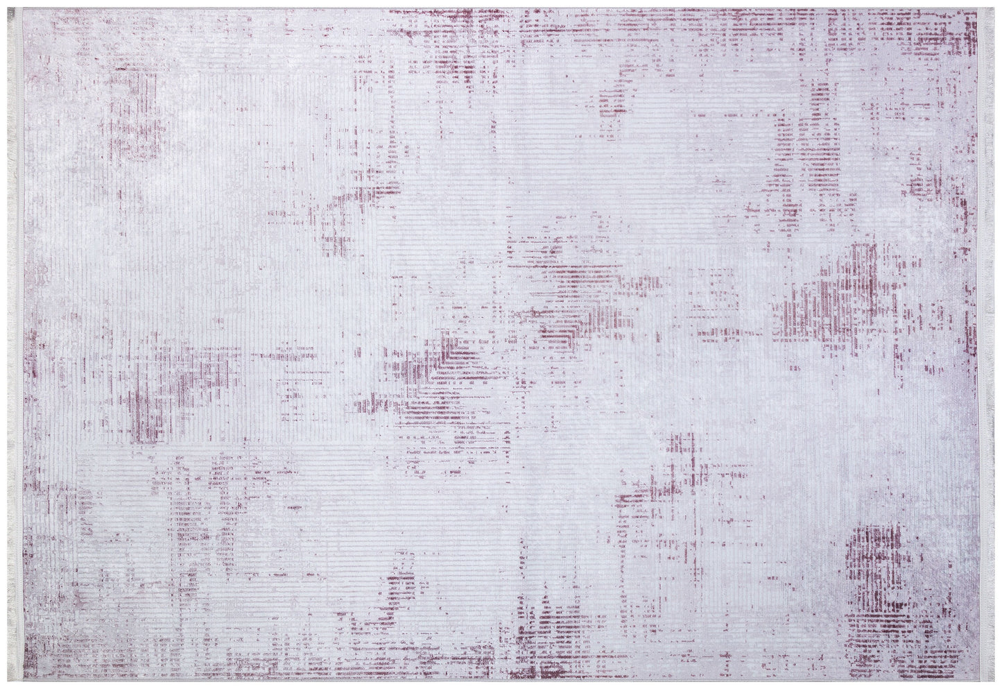 Distressed White Pink Vintage Style Area Rug, Modern Minimalist Carpet