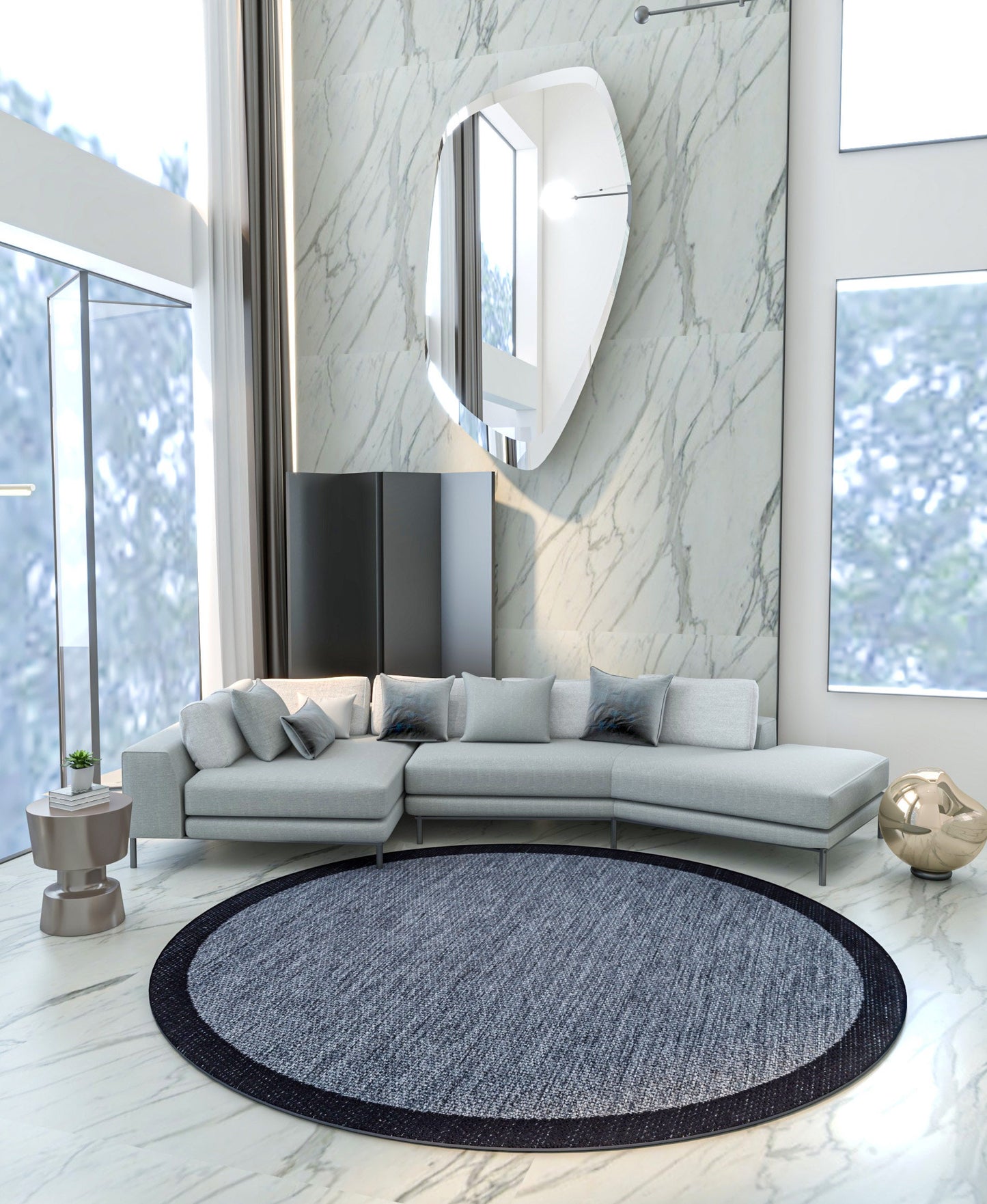 Washable Jute Rug: Modern Bohemian Circle Rug