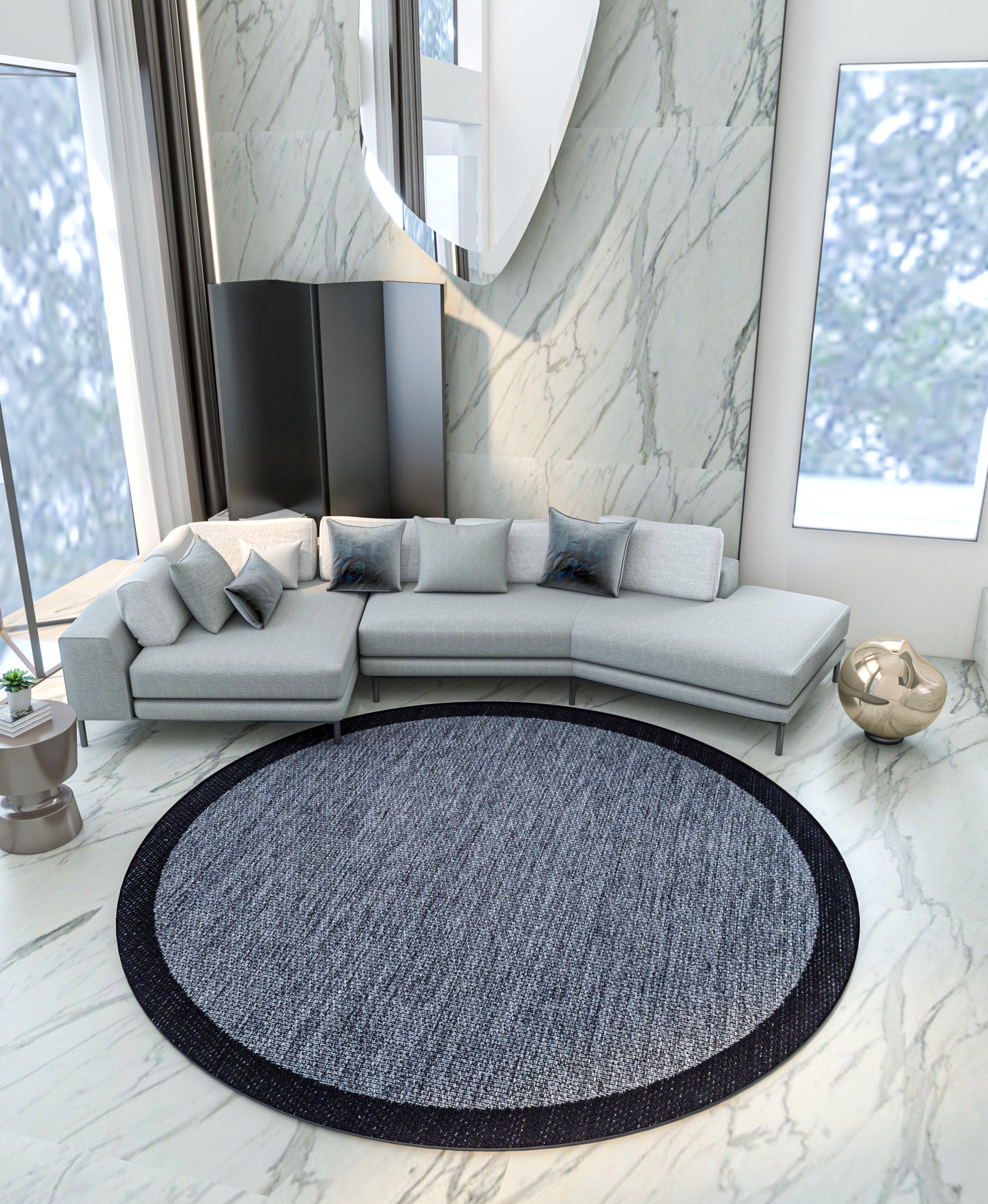 Washable Jute Rug: Modern Bohemian Circle Rug