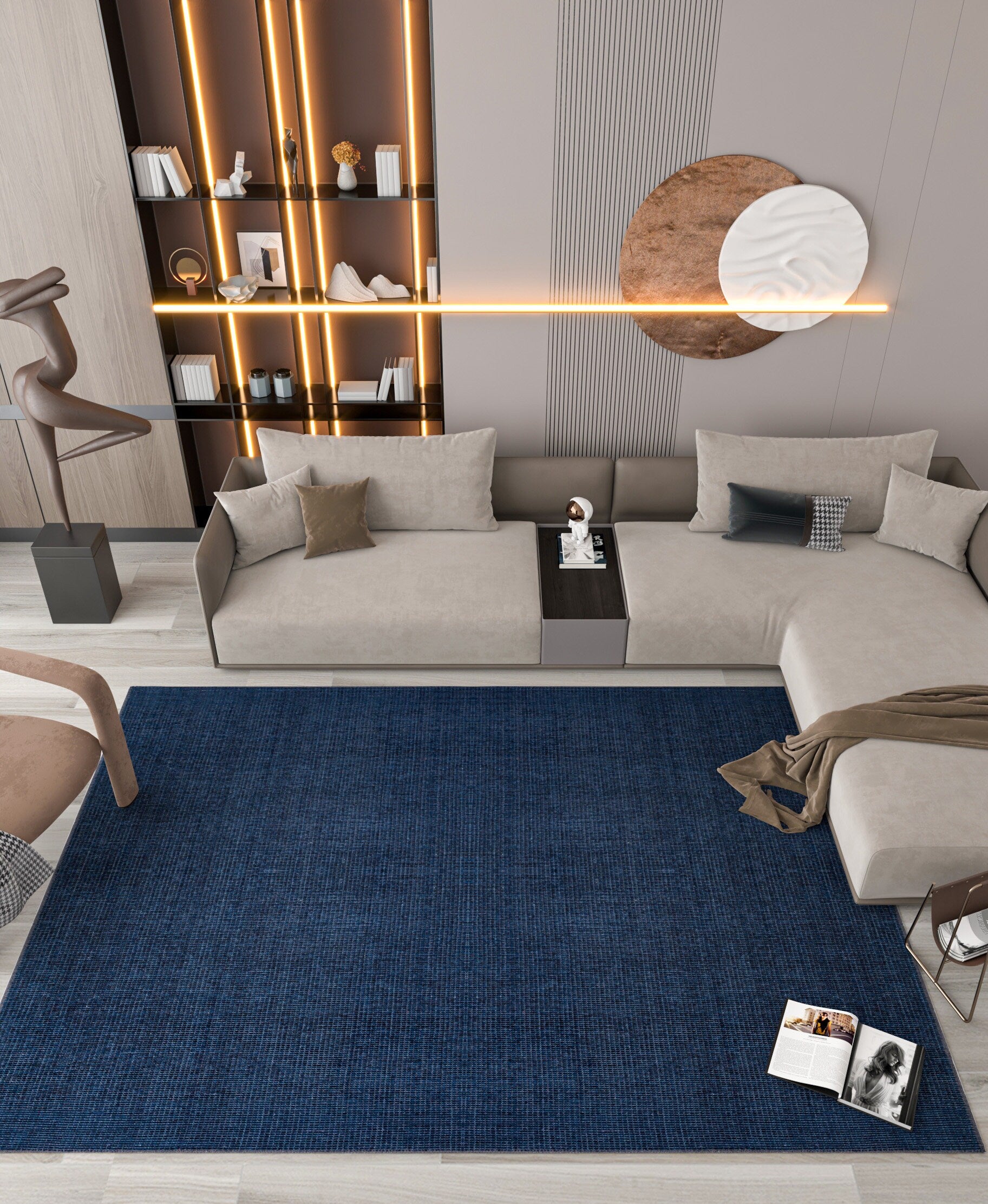 Modern Geometric Rug: Washable Contemporary Home Decor