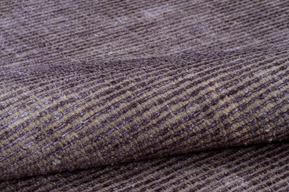Distressed Abstract Area Rug – Muted Plum, Charcoal Grey, Low Pile Carpet