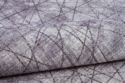 Abstract Line Area Rug, Minimalist Gray Geometric Carpet, Scandinavian Living Room Floor Rug