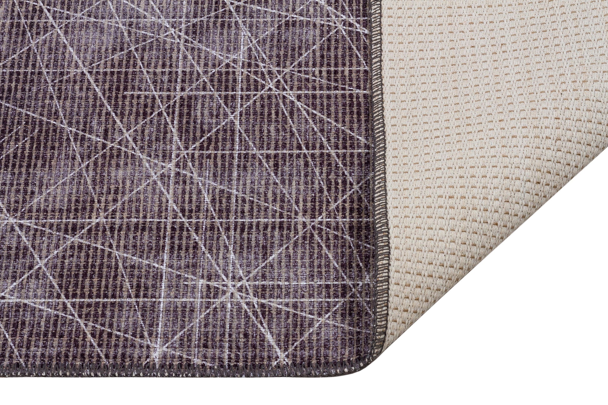 Modern Geometric Runner Rug | Charcoal White Line Art Hallway Mat