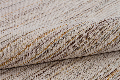 Striped Scandinavian Rug: Modern Nordic Area Rug with Fringes