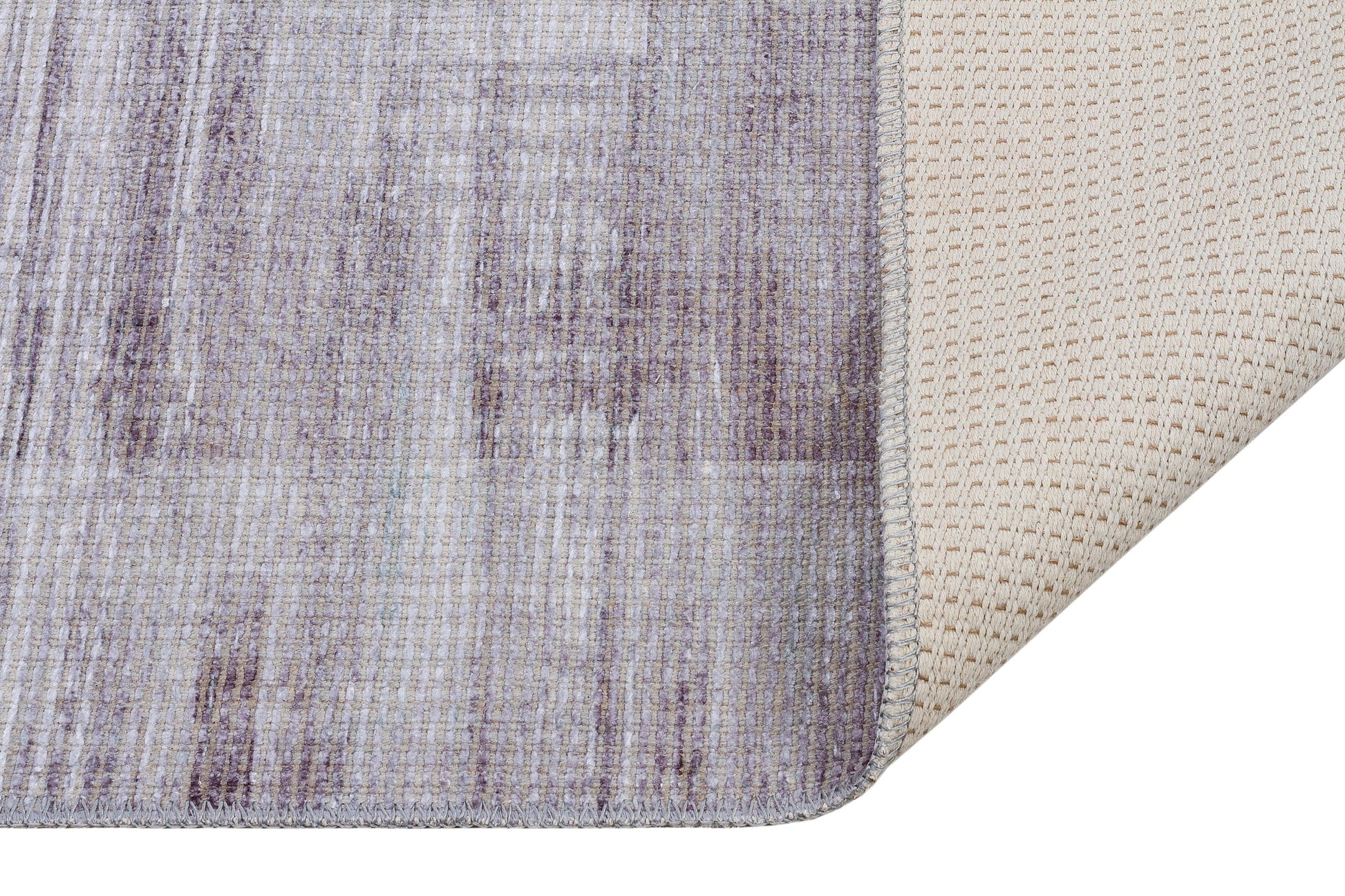 Washable Modern Abstract Area Rug – Distressed Gray Textured Carpet